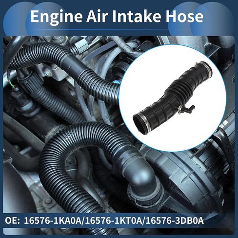 Engine Air Intake Hose for Nissan Cube Z12 Air Intake Duct No.16576-1KA0A Plastic Clamp 1 Set in Kuwait