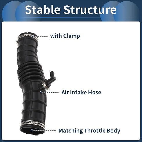 Engine Air Intake Hose for Nissan Cube Z12 Air Intake Duct No.16576-1KA0A Plastic Clamp 1 Set in Kuwait