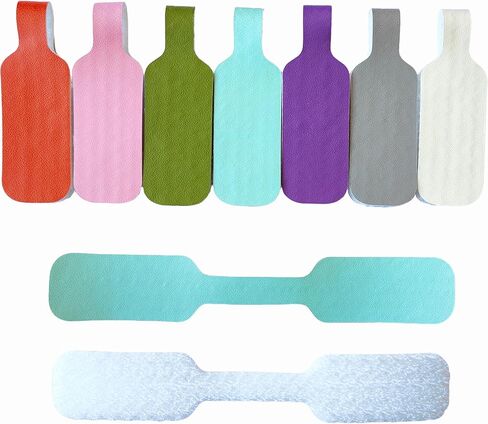 35 PCS Cable Labels (Large Size) - Leather Texture Cord Tags for Wire Organizing & Identification, Comes with 1 Dual-Tip Marker (Thick/Thin), Reusable & No Sticky Residue for Electronics/Home Theater in Saudi Arabia