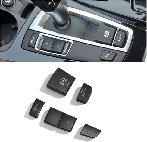 Car Interior Mouldings for BMW for F10 Gt F07 F13 F01 5Pcs Handbrake Variable Speed Panel Side Switch P Button Cover in Kuwait