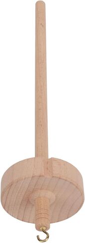 VINGVO Wooden Drop Spindle, Beechwood Top Whorl Spinning Wheel, Hand Carved Yarn Spindle with Notch & Hook, Ideal for Knitting, Crocheting, Beginners & Advanced Users in Kuwait
