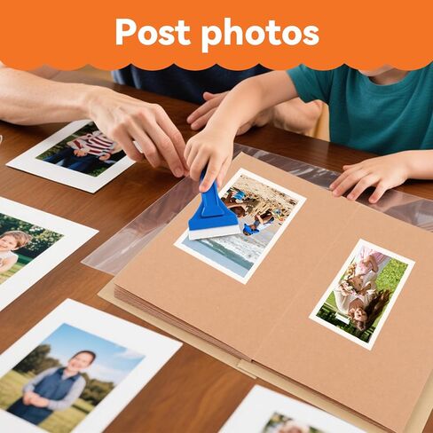 8 x 11 Inch Scrapbook Album with Brown Pages,Photo Album with DIY Accessories Kit,Stretchable Folding Kraft Paper Memory Book Accordion Adventure Scrapbook for Wedding Anniversary Graduation in Kuwait