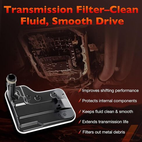 6L45E CL45E Automatic Transmission Filter & Oil Pan Gasket Kit Compatible with 2007-2013 BMW 128i 328i 328xi M3 X3, Replaces 24117593565 24117572618 in Kuwait