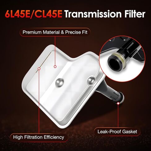 6L45E CL45E Automatic Transmission Filter & Oil Pan Gasket Kit Compatible with 2007-2013 BMW 128i 328i 328xi M3 X3, Replaces 24117593565 24117572618 in Kuwait
