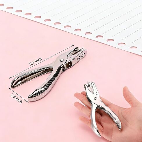 Small Single Hole Punch for Crafting - 1/8" & 1/4" One Hole Puncher, Full Metal Handheld Circle Punch for Paper Crafts in Saudi Arabia