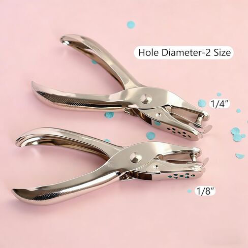 Small Single Hole Punch for Crafting - 1/8" & 1/4" One Hole Puncher, Full Metal Handheld Circle Punch for Paper Crafts in Saudi Arabia