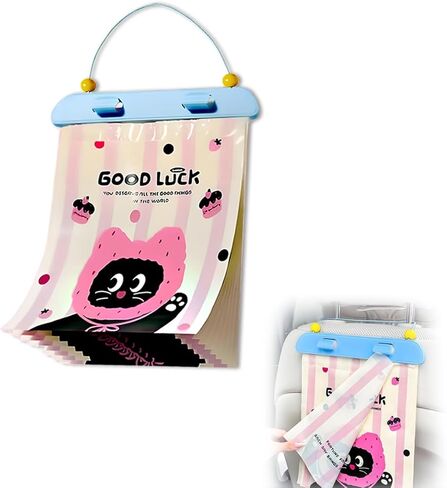 Car Trash Bags 20Pcs, Leak Proof Hanging Car Garbage Bag for Back Seat, Large Capacity Auto Trash Can Disposable with Phone Holder, Waterproof Car Sick Bags for Travel, SUV Truck, Family Road Trip in Saudi Arabia
