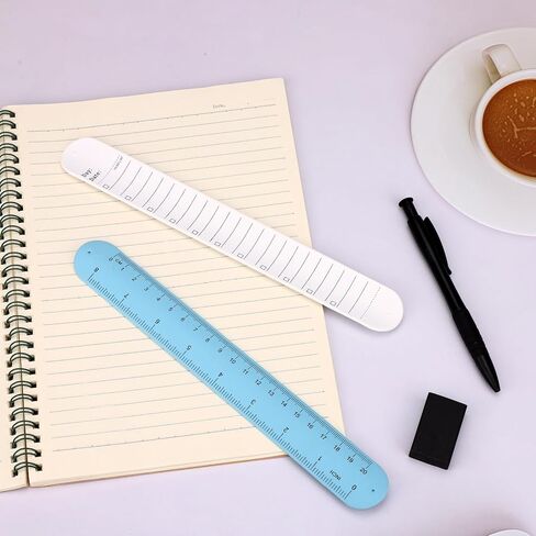 lasuroa 2pcs Erasable Wrist Notepads, Silicone Wearable To Do List Reminder Bracelet Reusable Memo Wristband with Pen and Eraser for Students Teachers Nurses (White & Blue) in Kuwait