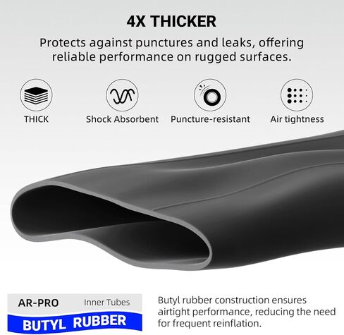 AR-PRO (4-Pack) 15x6.00-6 Tire Inner Tube, TR-13 Straight Valve Stem, Heavy-Duty Replacement Tube for ATV, Lawn Mower, Tractor, Trailer, Golf Cart & Utility Equipment in Kuwait
