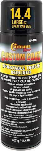 Custom Coat Sprayable Truck Bedliner - Extra Large 14.4 Ounce Spray Can - Black - A Great Aerosol Truck Bed Liner for Touch-Up or Complete Truck Beds in Saudi Arabia