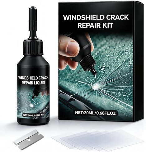 Cracked Windshield Repair Kit for Chips and Cracks, Car Windshield Crack Repair Kit, Glass Repair Liquid for Cracks, Rock Chip Repair Kit Windshield, Windshield Chip Repair Kit. in Kuwait