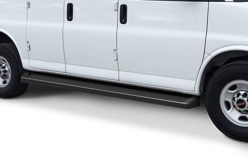 Tuxtreme Running Boards 6 inches Matte Black Compatible with Chevy Express GMC Savana 1500 2500 3500 2003-2026 Full Size Van 3-Door (Nerf Bars Side Steps Side Bars) in Kuwait