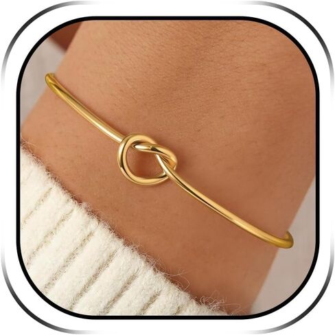 72ore Love Bracelet Two Tone Love Knot Bracelet Two Tone Jewelry for Woman Gold Bangle Adjustable Cuff Bracelets Christmas Gifts in Saudi Arabia