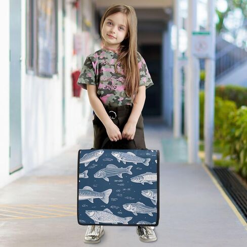 ALAZA Sharks Zipper Binder 3 Ring Binder Organizer مع سحاب وحزام كتف سعة كبيرة متعددة الجيوب للعمل في اللوازم المكتبية in Kuwait