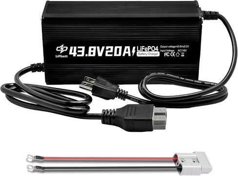 LiFePO4 Battery Charger 12V 30A Output 14.6V with Anderson Connector and M8 Adapter Cable, for Deep Cycle Rechargeable LiFePO4 Lithium Batteries Charging in Saudi Arabia