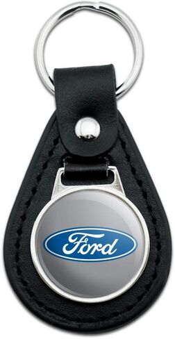 الرسومات والمزيد مجموعة سلسلة المفاتيح الجلدية السوداء لشركة Ford Motor Company in Kuwait