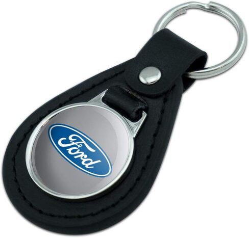 الرسومات والمزيد مجموعة سلسلة المفاتيح الجلدية السوداء لشركة Ford Motor Company in Kuwait