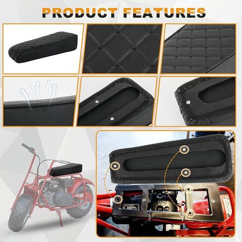 Mini Bike Seat Replacement for 19'' Coleman CT200u 196cc CT200 200cc, OEM Fit, Waterproof Black Saddle Assembly in Kuwait