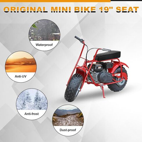 Mini Bike Seat Replacement for 19'' Coleman CT200u 196cc CT200 200cc, OEM Fit, Waterproof Black Saddle Assembly in Kuwait