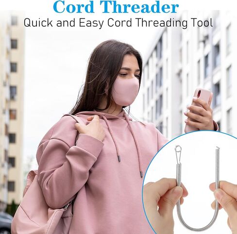 8Pcs Drawstring Threader Tool, Hoodie String Threader, Hoodie Drawstring Replacement, Spring Flexible Elastic for Pants, Sweatpants, Jackets, Trunks in Kuwait