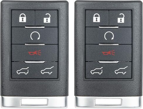 Vurkcy Key Fob Replacement for 2007-2014 Caddilac Escalade ESV EXT Car Keyless Entry Remote Control, OUC6000066, 6 Buttons, 2Pcs in Kuwait