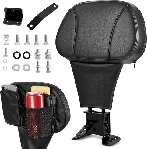 مسند ظهر للسائق قابل للتعديل ومسند ظهر للدراجة النارية مع أكياس تخزين لدراجة Harley Davidson Touring Street Glide Road Glide Road King Electra Glide in Kuwait
