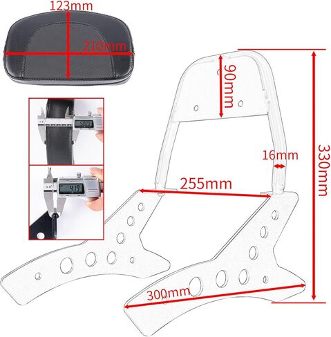 Sissy Bar Backrest for Rebel CMX 1100 2021-2024 2025 2026 Detachable Rider Passenger Back Rest Cushion Pad in Kuwait