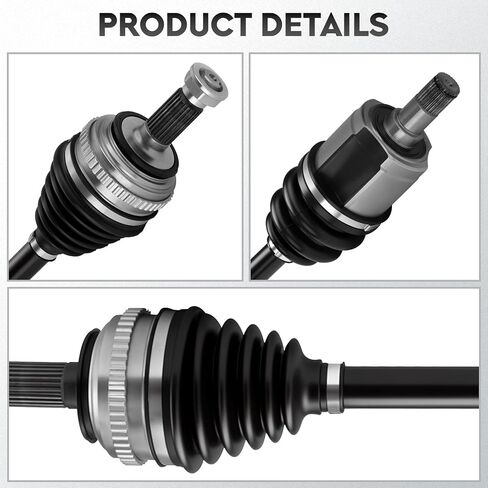 NEW Left & Right Front CV Axle Shaft Assembly fits for Honda Civic 1992-2000 (with ABS), for Civic del Sol S trim 1993 1994 1995 1996 1997 (with ABS), 1.5L 1.6L, Driver and Passenger Side, 2-Pack in Kuwait