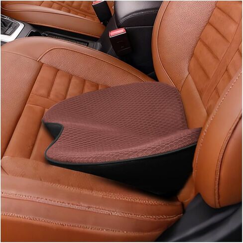 Car Seat Cushion, Memory Foam Sciatica & Lower Back Pain Relief Vehicle Chair Pillow for Driving, Breathable Automotive Seat Support Pad, Universal for SUV Sedan Truck (Beige) in Kuwait