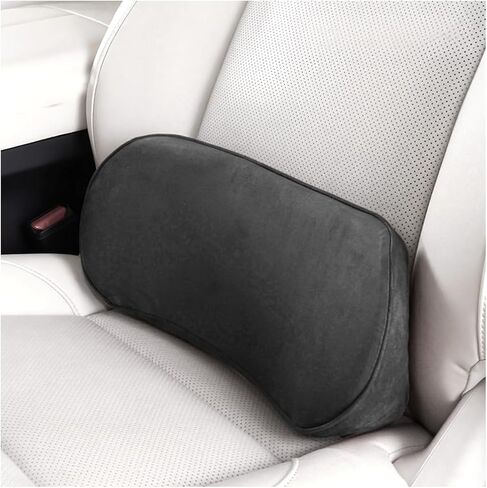 Osilly Car Lumbar Support Pillow, Memory Foam Comfortable Vehicle Seat Lower Back Support Cushion, Back & Sciatica Pain Relief Automotive Interior Driver Seat Pad, Universal for SUV RV Truck (Black) in Kuwait