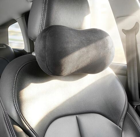Car Neck Pillow Ergonomic Design Memory Foam Softness Car Headrest Pillow for Neck Support Cushion for Driving, Universal Fit Head Rest Travel Pillow, Fits All Vehicles, Black, 1 Pack in Saudi Arabia