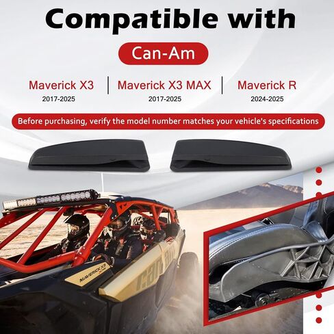 مجموعة وسادة جانبية للمقعد مناسبة لـ 2017-2025 Can-Am Maverick X3/ X3 MAX وMaverick R، وسادة جانبية للمقعد من إسفنج البولي يوريثان لدعم الفخذ والراحة، وملحقات UTV in Kuwait