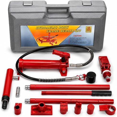 XtremepowerUS 10-Ton Porta Power Hydraulic Jack Ram Automotive Car Autobody Frame Repair Power Tool Loadhandler Equipment with Case in Saudi Arabia