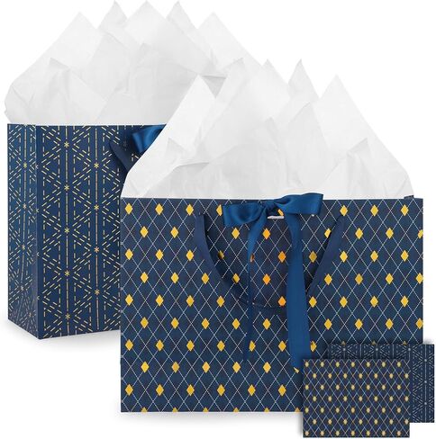 woric 13.7'' Sage Green Gift Bags for Women, 2 Pack Large Gift Bag with Handles Tissue Paper Cards for Wedding Bridal Shower Birthday Baby Showers Special Occasions in Kuwait