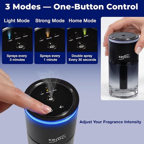Smart Car Air Freshener Diffuser 160ML – Motion Sensor Activation, Car Fresheners Long Lasting with 3 Spray Modes, Car Diffuser Air Freshener with Rechargeable Battery for Cup Holder (Classic Cologne) in Kuwait