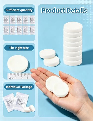 10 Packs Aroma Tablets,5 Scents Air Vent Clip Freshener Refills, Solid Fragrance Replacement Pads Long Lasting Freshener for Bedroom,Bathroom,Swamp Cooler(Cedar,Lemon,Ocean,New Car,Lavender) in Saudi Arabia