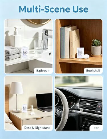 10 Packs Aroma Tablets,5 Scents Air Vent Clip Freshener Refills, Solid Fragrance Replacement Pads Long Lasting Freshener for Bedroom,Bathroom,Swamp Cooler(Cedar,Lemon,Ocean,New Car,Lavender) in Saudi Arabia