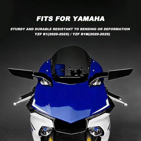 مرايا جانبية للدراجة النارية مع ضوء LED متوافقة مع مرايا إشارة الانعطاف Ducati Panigale Yamaha YZF R1 r1 M 2020-2025 in Kuwait