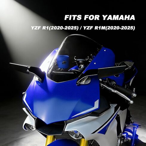 مرايا جانبية للدراجة النارية مع ضوء LED متوافقة مع مرايا إشارة الانعطاف Ducati Panigale Yamaha YZF R1 r1 M 2020-2025 in Kuwait