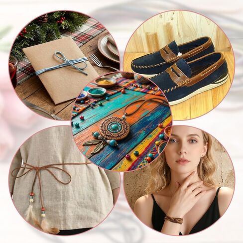10 Pcs Multicolor Faux Suede Leather Cord for Jewelry Making, 1/8 Inch (3mm) Thin Leather String Rope for Bracelets Necklaces, Craft Cording for DIY Beading Projects, 10 Colors, 1.1 Yards (1m) in Kuwait