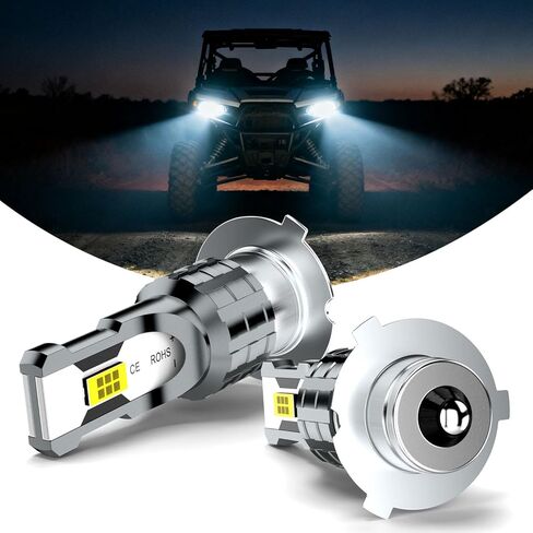 متوافق مع مصابيح Arctic Cat Kitty Cat Z120 ZR ZR120 F120 0609-004 0115-036، مصابيح جرار Powersports، 6000K 500% أكثر سطوعًا، التوصيل والتشغيل، قطعتان in Kuwait