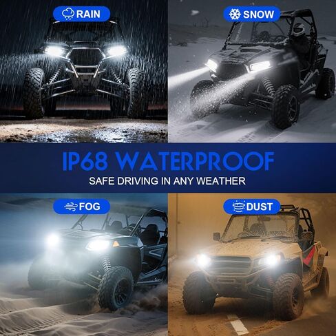 متوافق مع Mitsubishi Satoh S370 S370D Beaver S470/S470D Buck 1915-2828-400، مصابيح جرار Powersports، مصابيح أكثر سطوعًا بنسبة 500% 6000K أبيض 55 وات، التوصيل والتشغيل، عبوتان in Kuwait