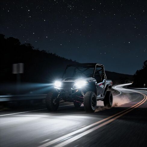 متوافق مع Mitsubishi Satoh S370 S370D Beaver S470/S470D Buck 1915-2828-400، مصابيح جرار Powersports، مصابيح أكثر سطوعًا بنسبة 500% 6000K أبيض 55 وات، التوصيل والتشغيل، عبوتان in Kuwait