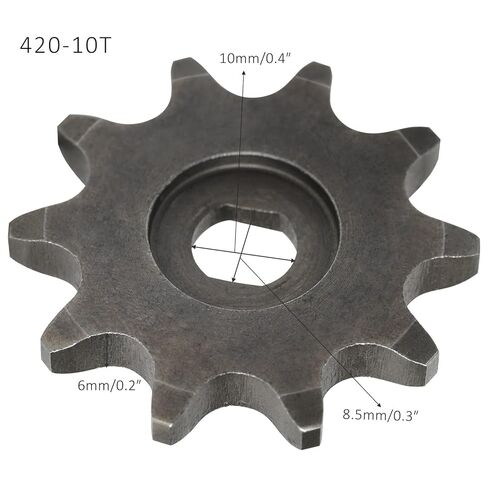 420 سلسلة 10T موتور ضرس 10 مللي متر x 8.5 مللي متر تتحمل ل سكوتر كهربائي E-دراجة ثلاثية العجلات الذهاب كارت تيار مستمر محرك معشق in Kuwait