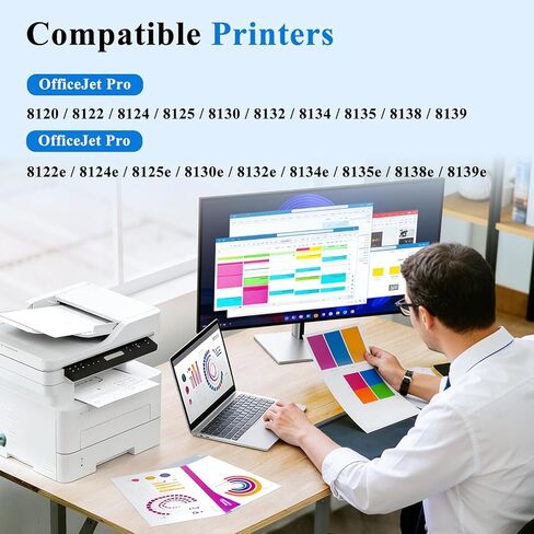 923XL 923e Ink Cartridges Compatible for HP 923 Ink Cartridges Combo Pack Work with HP Printer OfficeJet Pro 8125e 8130e 8139e 8120 Printer Ink Black and Color Cyan Magenta Yellow 923XL Ink (4 Pack) in Saudi Arabia
