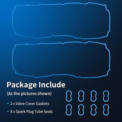 VS50625R Valve Cover Gasket Set Fits for 2006-2023 Dodge Challenger Charger Durango Magnum Ram 1500 2500 3500 Jeep Grand Cherokee Commander Chrysler 300, 5.7L 6.1L 6.2L 6.4L, Replace VS50380 in Kuwait
