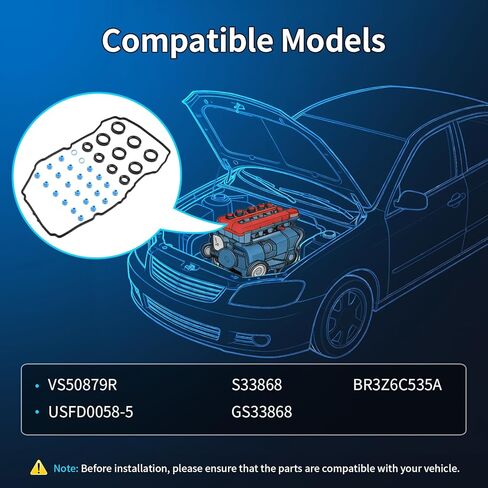 مجموعة حشية غطاء صمام المحرك VS50879R تناسب 2013-2024 Ford F-150، Expedition Transit 150 Transit 250 Transit 350، 2015-2017 Lincoln Navigator، 3.5L EcoBoost، استبدل S33868 BR3Z6C535A USFD0058-5 in Kuwait