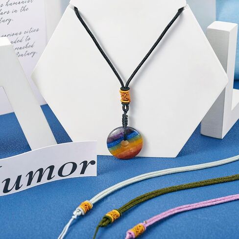 14pcs Necklace Making Cords Braided Nylon Thread 66cm Long Necklace Pendants Rope 14 Color for DIY Jewelry Making in Kuwait