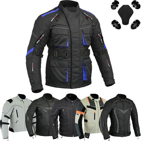 Men’s Motorcycle Waterproof CE Armored Biker Jacket for Boys Protective Riding Cordura Textile Coat Pads in Saudi Arabia