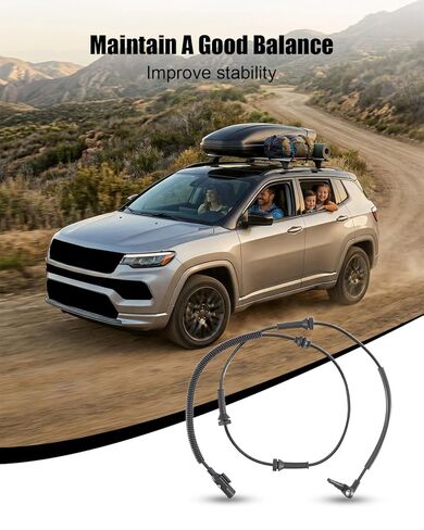 Left and Right Rear ABS Wheel Speed Sensors Fit for Jeep Compass Renegade 2015 2016 2017 2018 2019 2020 2021 2022 2023 Replace 53479013 51987029 519870290 53420784，2Pcs in Kuwait